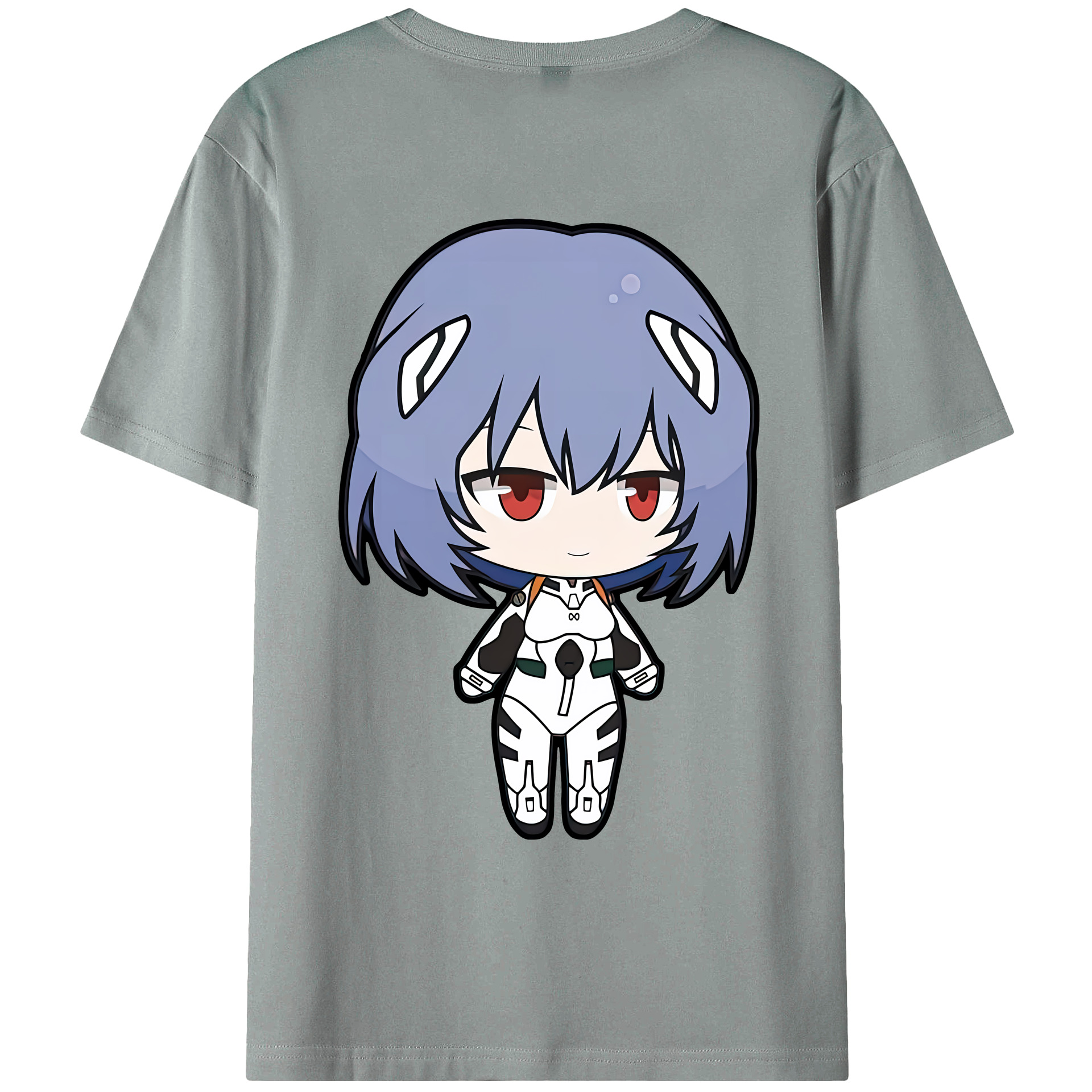 （画像用） EVA 新世紀エヴァンゲリオン 綿100％ メンズ半袖Tシャツ（バックプリント） 通気性
